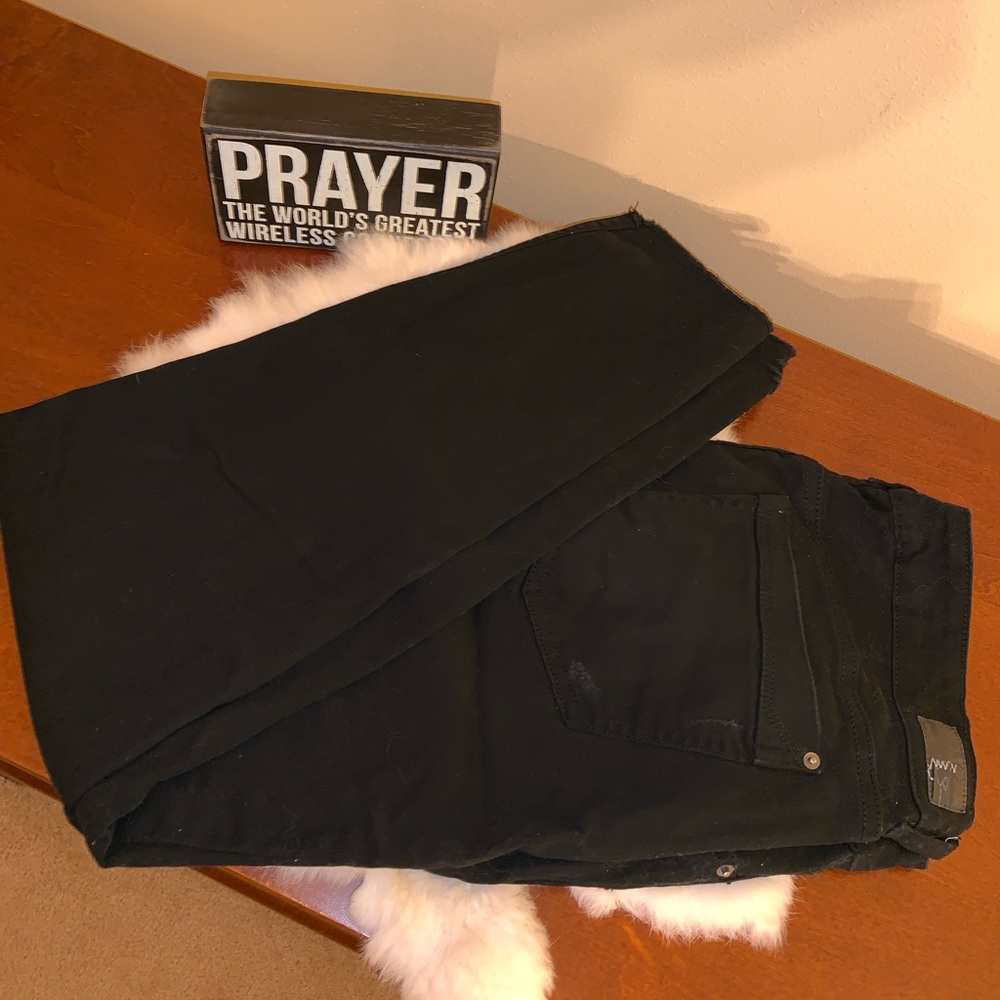 Black slightly distressed jeans